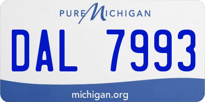 MI license plate DAL7993