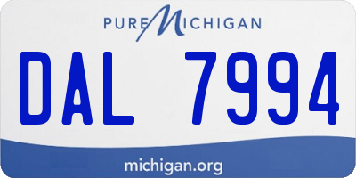 MI license plate DAL7994