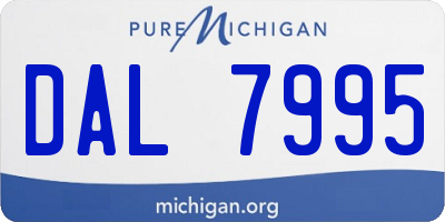 MI license plate DAL7995