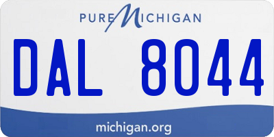 MI license plate DAL8044