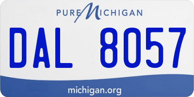 MI license plate DAL8057