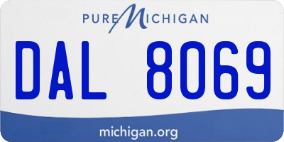 MI license plate DAL8069