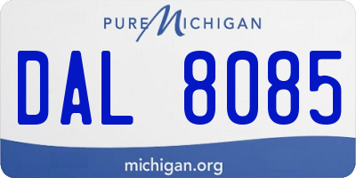 MI license plate DAL8085