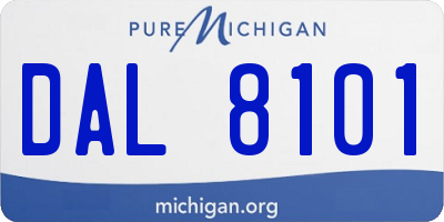 MI license plate DAL8101