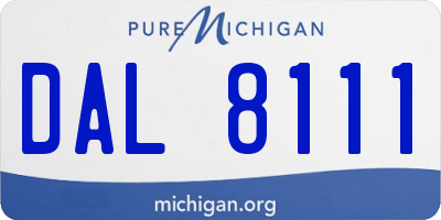 MI license plate DAL8111