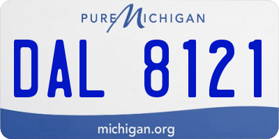 MI license plate DAL8121