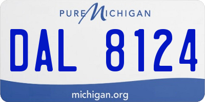 MI license plate DAL8124
