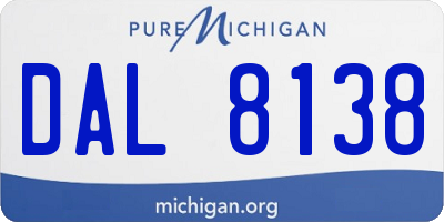 MI license plate DAL8138