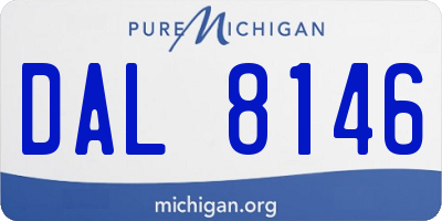 MI license plate DAL8146