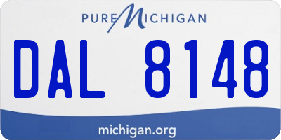 MI license plate DAL8148