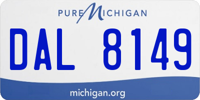 MI license plate DAL8149
