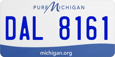MI license plate DAL8161