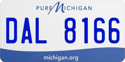 MI license plate DAL8166