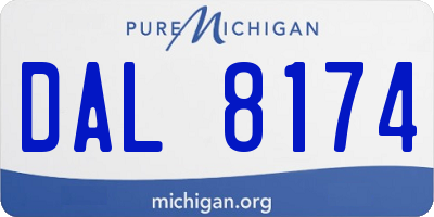 MI license plate DAL8174