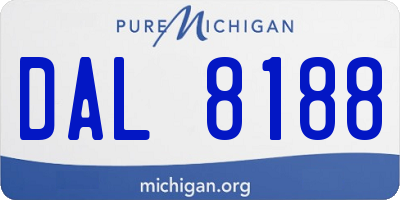 MI license plate DAL8188