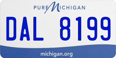 MI license plate DAL8199