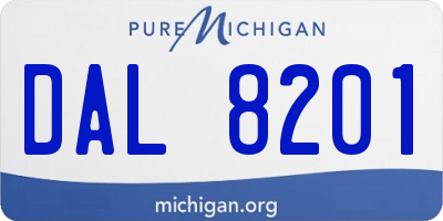 MI license plate DAL8201