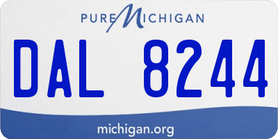 MI license plate DAL8244
