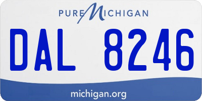 MI license plate DAL8246