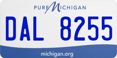 MI license plate DAL8255