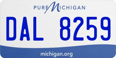 MI license plate DAL8259