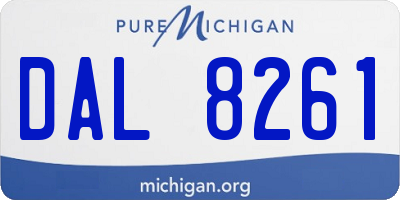 MI license plate DAL8261