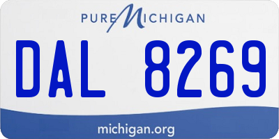 MI license plate DAL8269