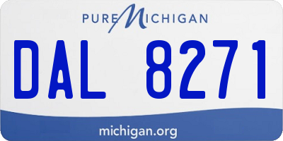 MI license plate DAL8271