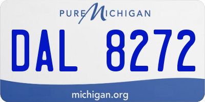 MI license plate DAL8272