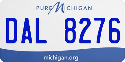 MI license plate DAL8276