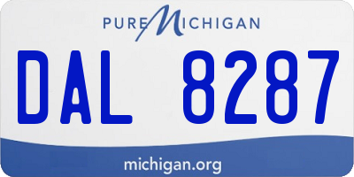MI license plate DAL8287