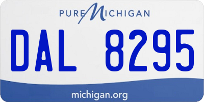 MI license plate DAL8295