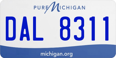 MI license plate DAL8311