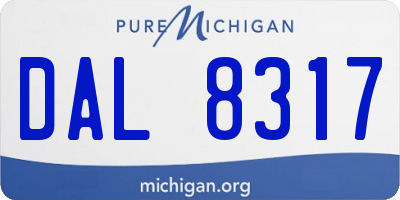 MI license plate DAL8317