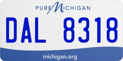 MI license plate DAL8318