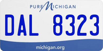 MI license plate DAL8323