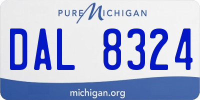 MI license plate DAL8324