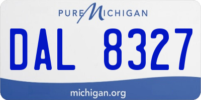 MI license plate DAL8327