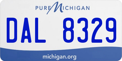 MI license plate DAL8329