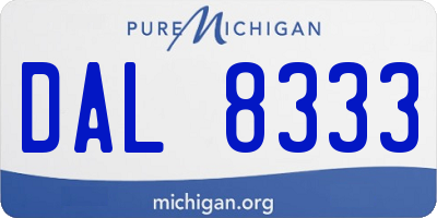 MI license plate DAL8333