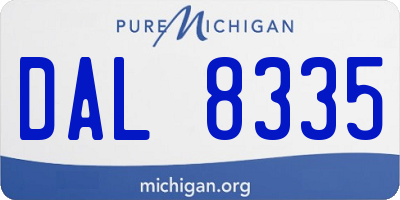 MI license plate DAL8335