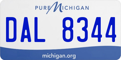 MI license plate DAL8344