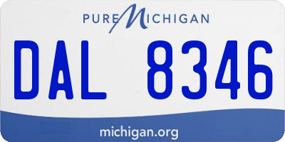 MI license plate DAL8346