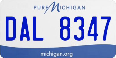 MI license plate DAL8347