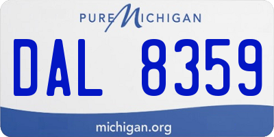 MI license plate DAL8359