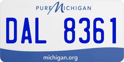 MI license plate DAL8361