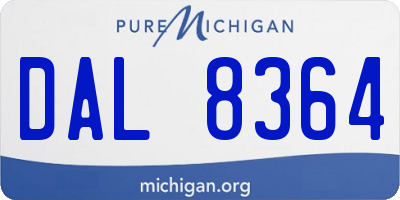 MI license plate DAL8364