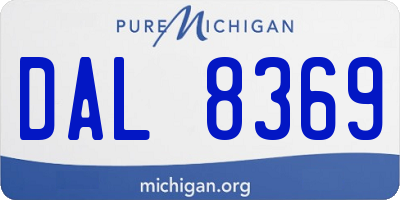 MI license plate DAL8369