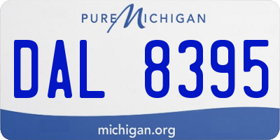 MI license plate DAL8395