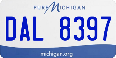 MI license plate DAL8397